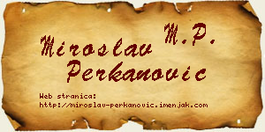 Miroslav Perkanović vizit kartica